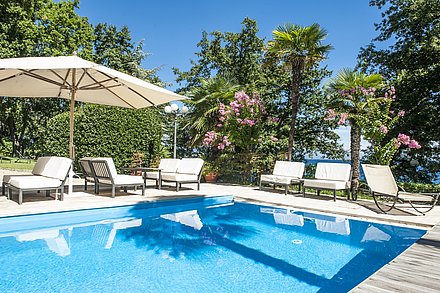 Pool der Villa Astra an der Kvarner Bucht